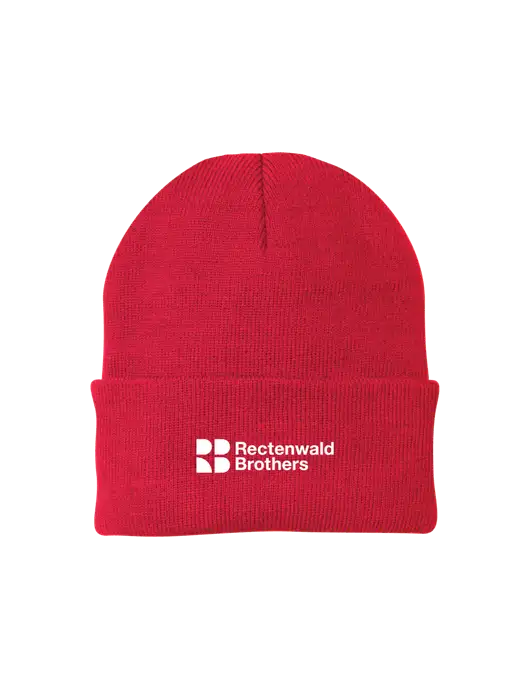 Red Knit Cap w/Rectenwald Brothers