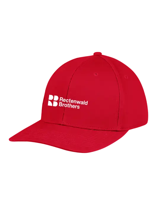 Premium Modern Structured Twill Red Snapback Cap w/Rectenwald Brothers