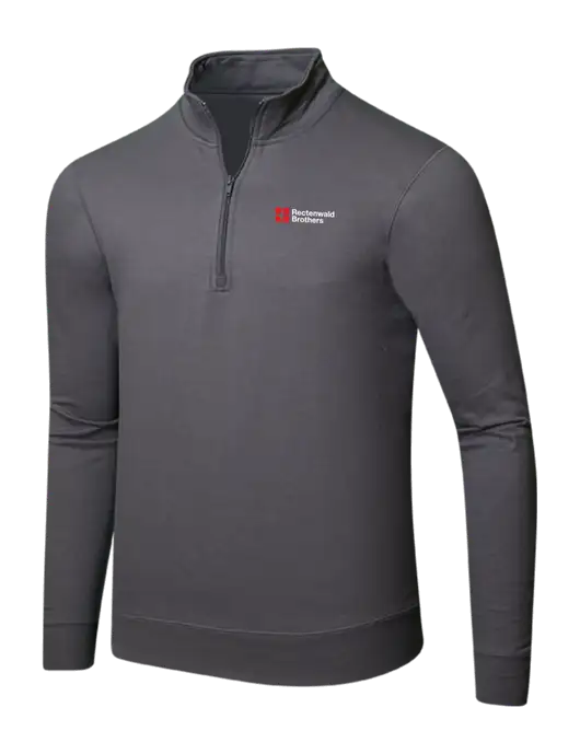 Charcoal 8.5 oz Ring Spun 1/4 Zip Pullover Sweatshirt w/Rectenwald Brothers
