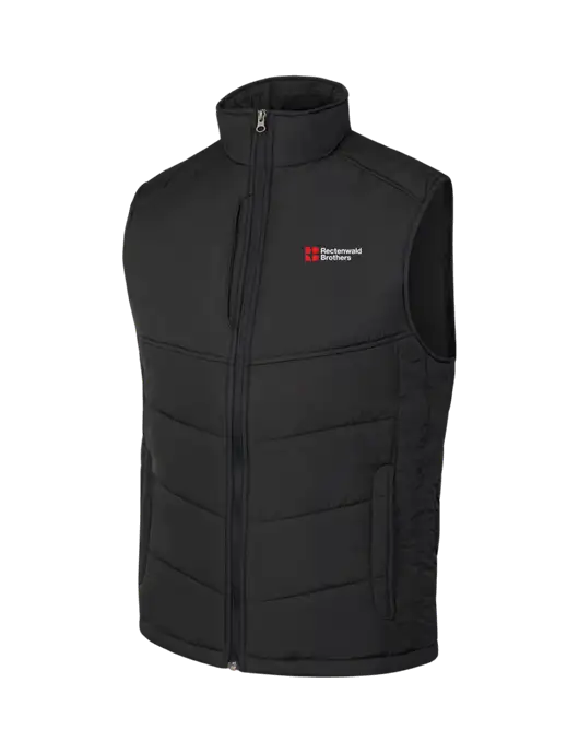 Black/Black Puffy Vest w/Rectenwald Brothers