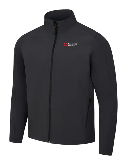Black Charcoal Heather Core Soft Shell Jacket w/Rectenwald Brothers