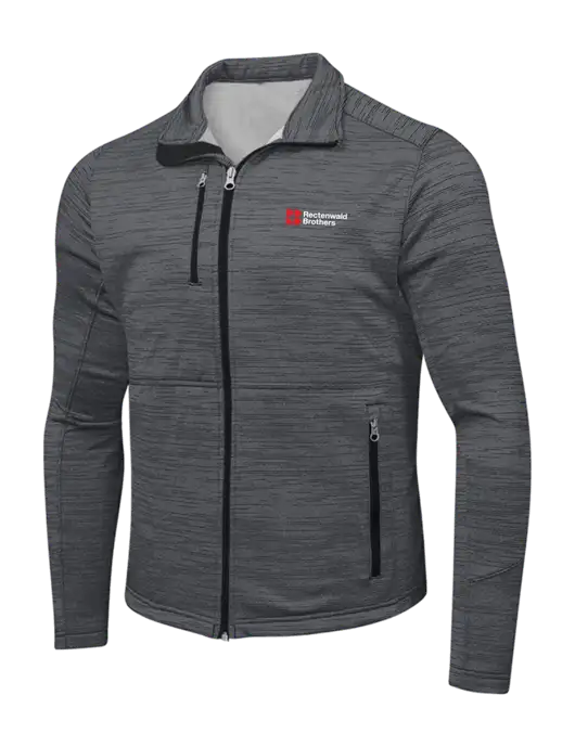 Dark Grey Digi Stripe Fleece Jacket w/Rectenwald Brothers