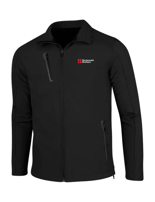 Black Welded Softshell Jacket w/Rectenwald Brothers