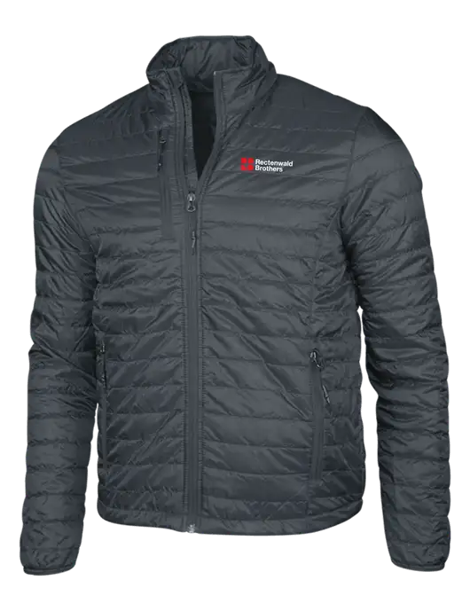 Dark Grey Puffy Packable Jacket w/Rectenwald Brothers
