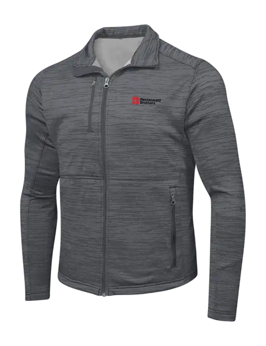 Medium Grey Digi Stripe Fleece Jacket w/Rectenwald Brothers