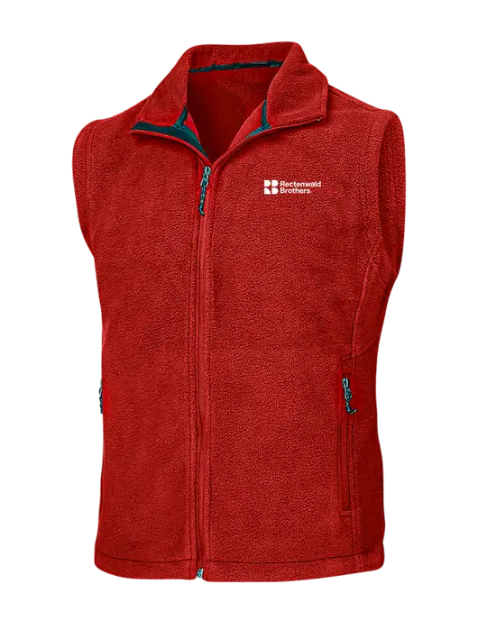 Red Fleece Vest w/Rectenwald Brothers