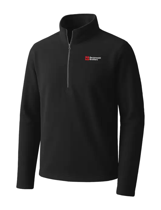 Black Microfleece 1/2 Zip Pullover w/Rectenwald Brothers