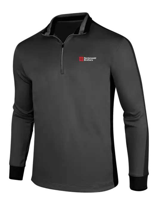 NIKE Anthracite Heather/Black Dry-Fit 1/2 Zip Cover-Up w/Rectenwald Brothers