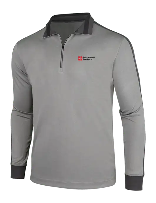NIKE Athletic Grey/Heather Dark Grey Dry-Fit 1/2 Zip Cover-Up w/Rectenwald Brothers