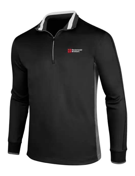 NIKE Black/Dark Grey/White Dry-Fit 1/2 Zip Cover-Up w/Rectenwald Brothers