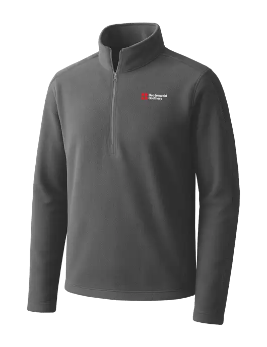 Medium Grey Microfleece 1/2 Zip Pullover w/Rectenwald Brothers