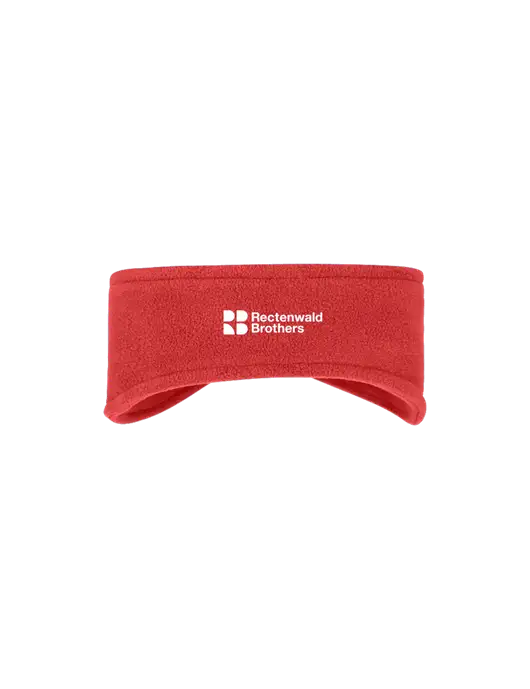 Red Stretch Fleece Headband w/Rectenwald Brothers