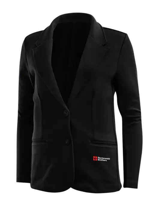 Black Womens Knit Blazer w/Rectenwald Brothers