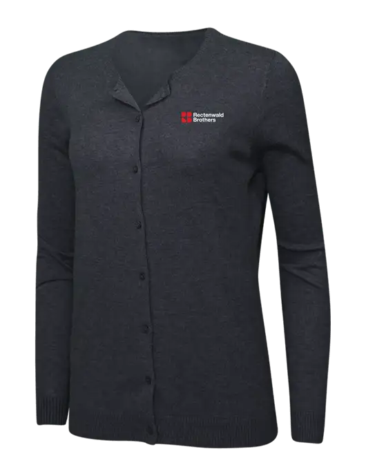 Charcoal Heather Womens Cardigan Sweater w/Rectenwald Brothers