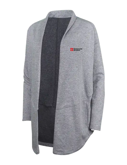 Medium Heather Grey/Char Heather Womens Interlock Cardigan w/Rectenwald Brothers
