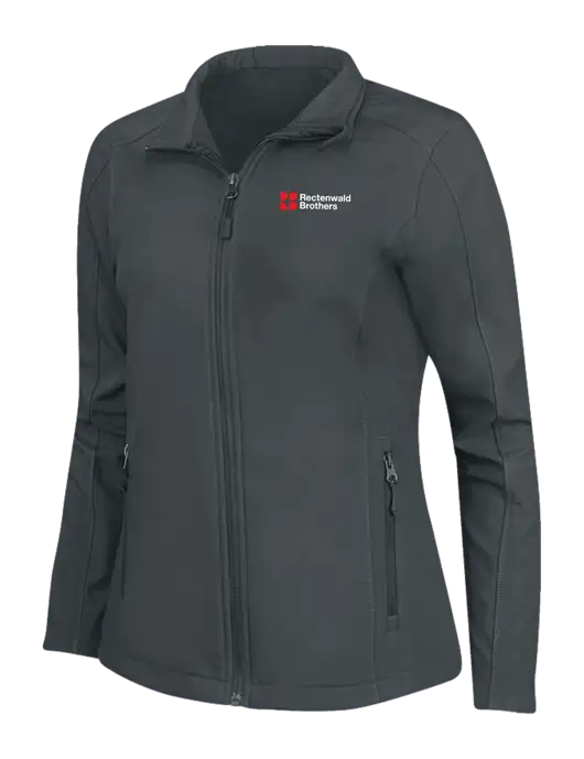 Charcoal Grey Womens Core Soft Shell Jacket w/Rectenwald Brothers