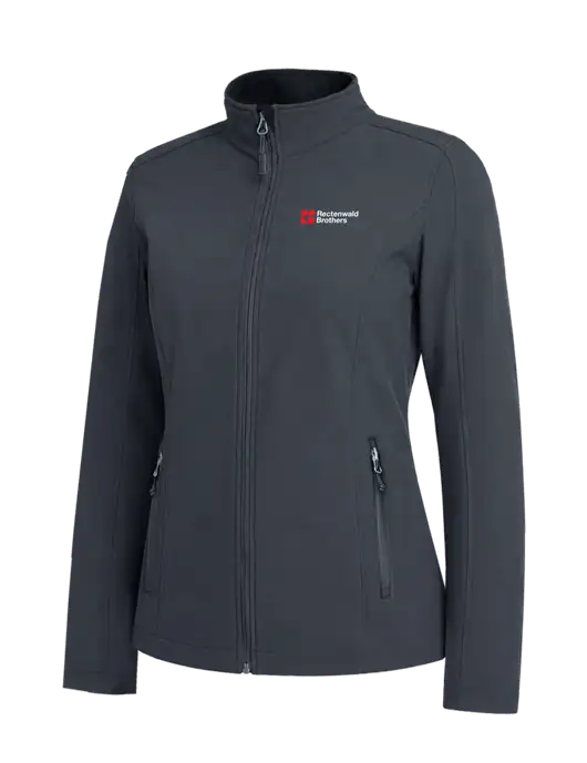Charcoal Grey Womens Core Soft Shell Jacket w/Rectenwald Brothers