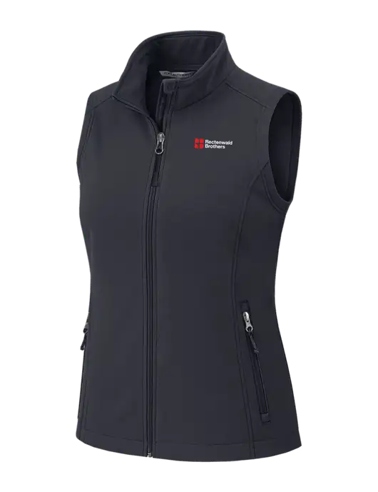 Charcoal Grey Womens Core Soft Shell Vest w/Rectenwald Brothers