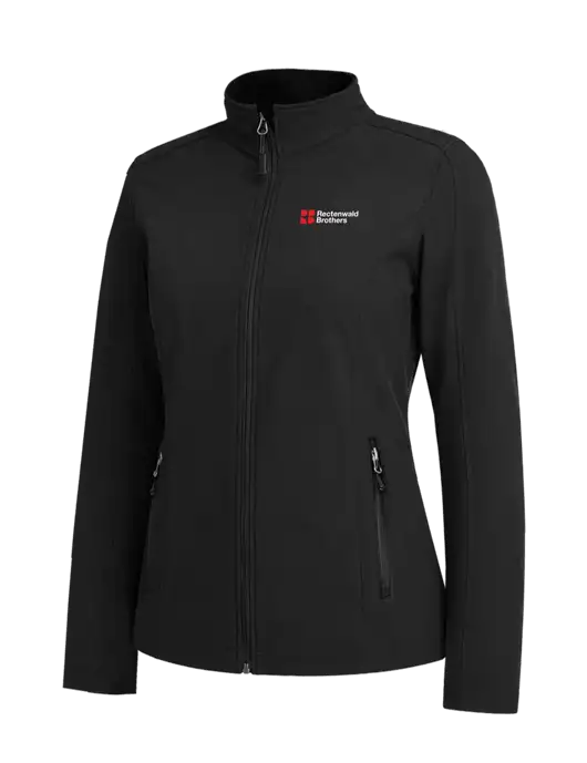 Black Womens Core Soft Shell Jacket w/Rectenwald Brothers