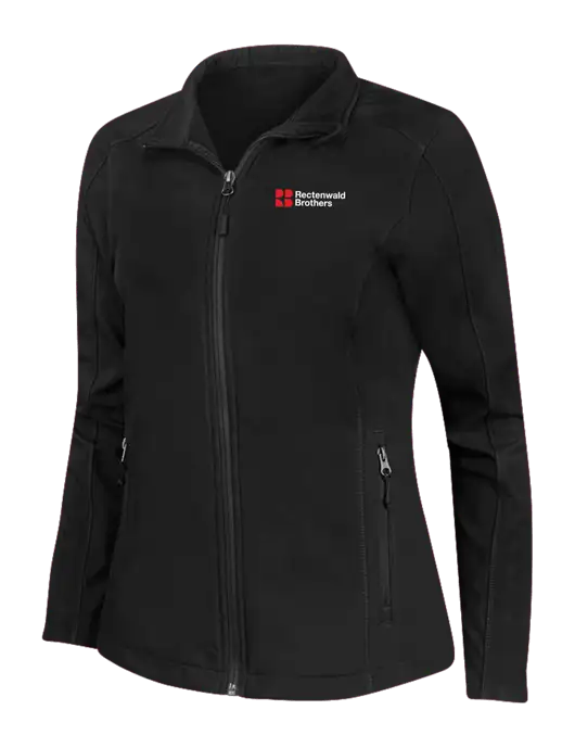 Black Womens Core Soft Shell Jacket w/Rectenwald Brothers