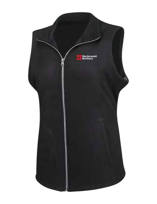 Black Womens Microfleece Vest w/Rectenwald Brothers