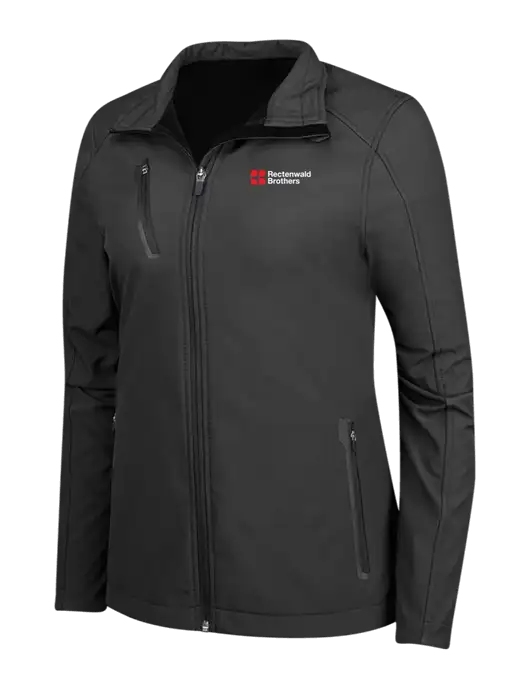Black Womens Welded Softshell Jacket w/Rectenwald Brothers