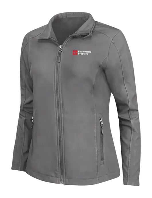 Medium Grey Womens Core Soft Shell Jacket w/Rectenwald Brothers