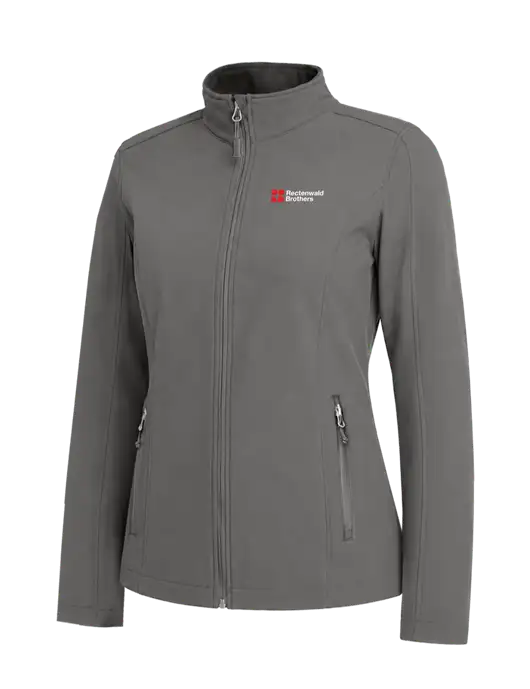 Medium Grey Womens Core Soft Shell Jacket w/Rectenwald Brothers