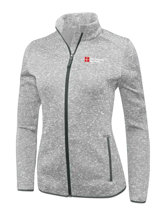 Grey Heather Womens Sweater Fleece Jacket w/Rectenwald Brothers