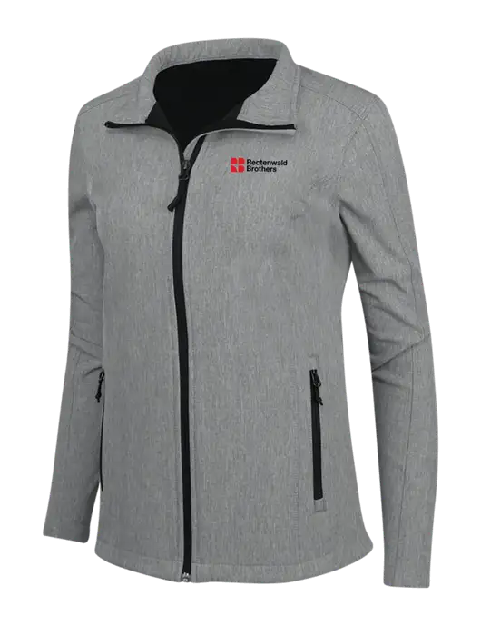 Medium Grey Heather Womens Core Soft Shell Jacket w/Rectenwald Brothers