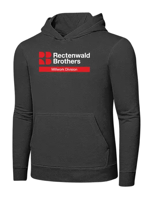 Charcoal 7.8 oz Ring Spun Hooded Sweatshirt w/Millwork Division