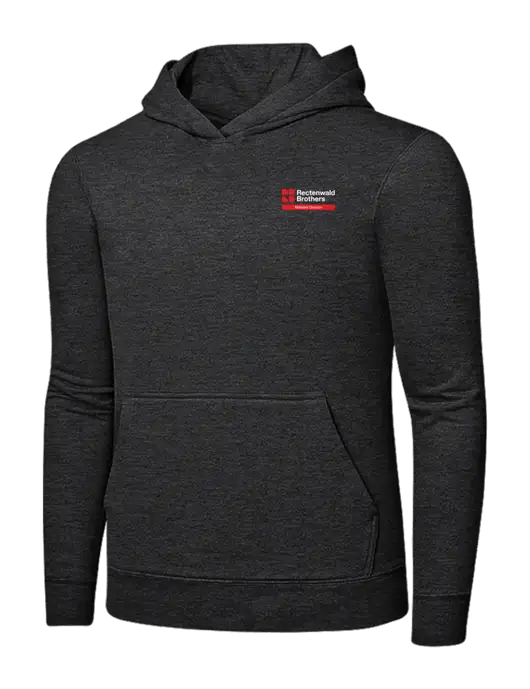 Dark Heather Grey 7.8 oz Ring Spun Hooded Sweatshirt w/Millwork Division