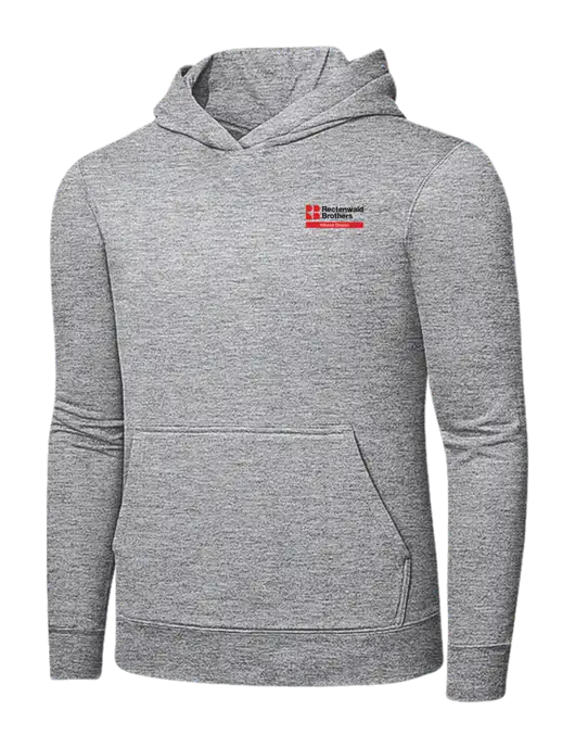 Light Grey Heather 7.8 oz Ring Spun Hooded Sweatshirt w/Millwork Division