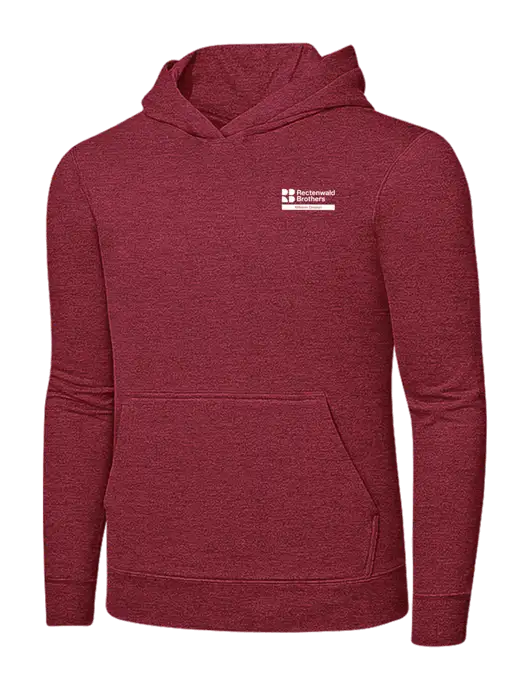 Heather Red 7.8 oz Ring Spun Hooded Sweatshirt w/Millwork Division