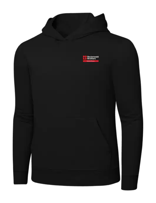Jet Black 7.8 oz Ring Spun Hooded Sweatshirt w/Millwork Division