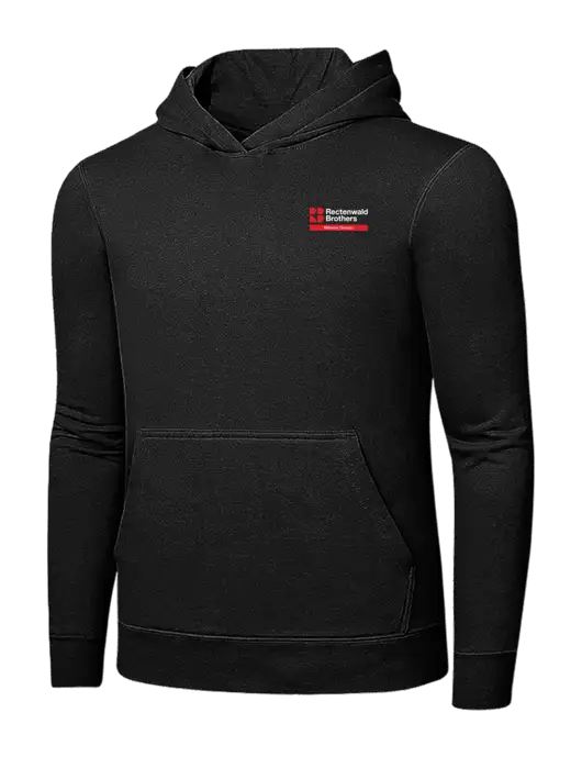 Jet Black 7.8 oz Ring Spun Hooded Sweatshirt w/Millwork Division