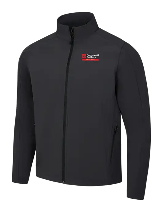 Black Charcoal Heather Core Soft Shell Jacket w/Millwork Division