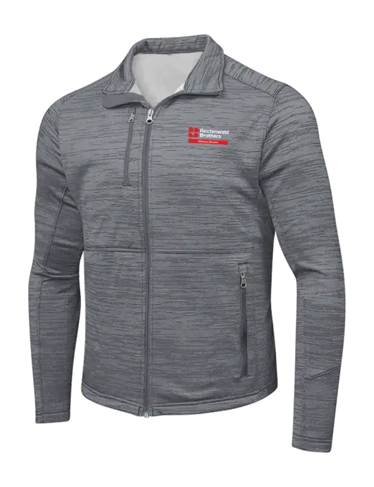 Medium Grey Digi Stripe Fleece Jacket w/Millwork Division