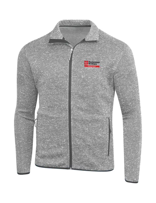 Grey Heather Sweater Fleece Jacket w/Millwork Division