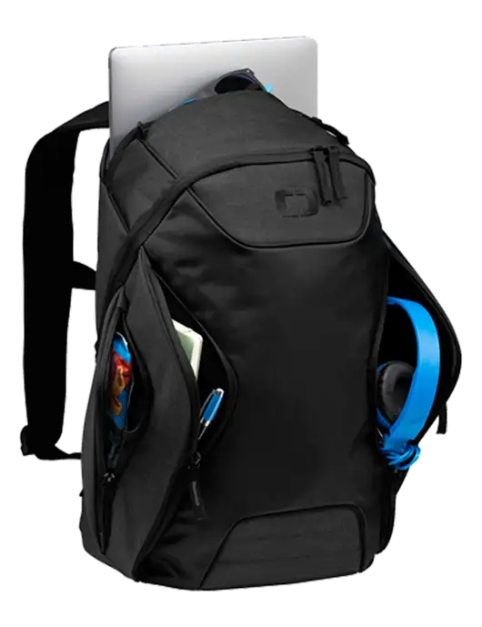 OGIO Black/Heather Grey Hatch Laptop Backpack
 w/Rectenwald Brothers
