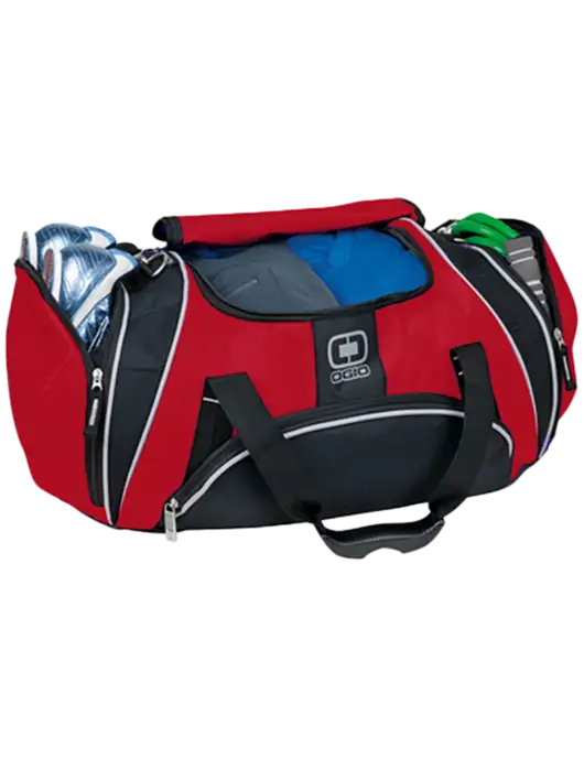 OGIO Red Crunch Duffel
 w/Rectenwald Brothers